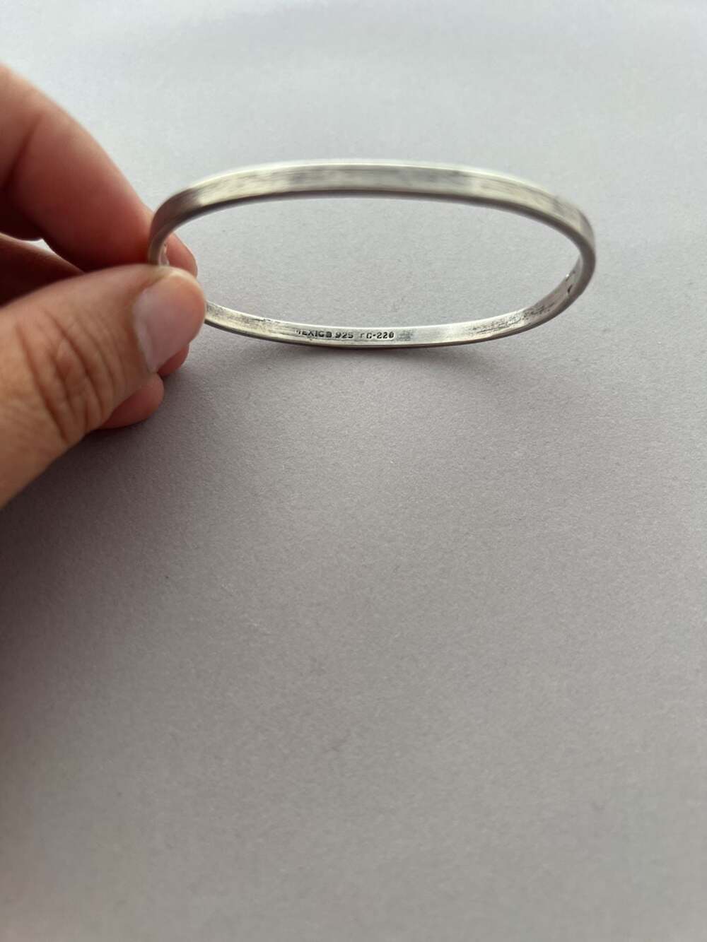 Taxco Mexico 925 Sterling Silver Hinged Bangle Bracelet Vintage